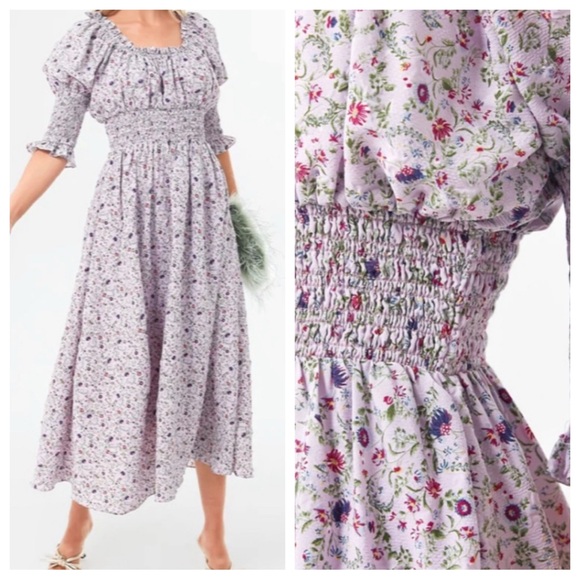 Tuckernuck | Dresses | Hyacinth House Tuckernuck Floral Ruched Neck ...